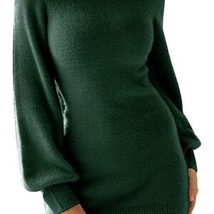 Green Women's Sweater Dress